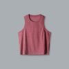 HERE TODAY MELANGE Cropped Tank Earth Marl