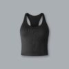 CROPPED MUSCLE TANK (RECYCLED) Black