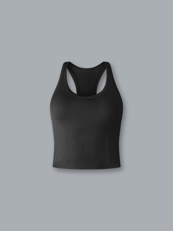 CROPPED MUSCLE TANK (RECYCLED) Black