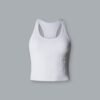 CROPPED MUSCLE TANK (RECYCLED) White