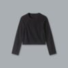 HERE TODAY Cropped Long Sleeve Tee Black