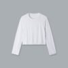 Top-HereTodayCroppedLSTeeWhite HERE TODAY Cropped Long Sleeve Tee White