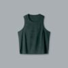HERE TODAY Cropped Tank Dark Green