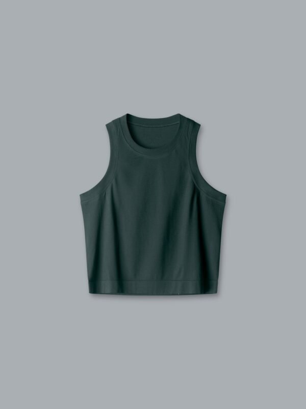 HERE TODAY Cropped Tank Dark Green