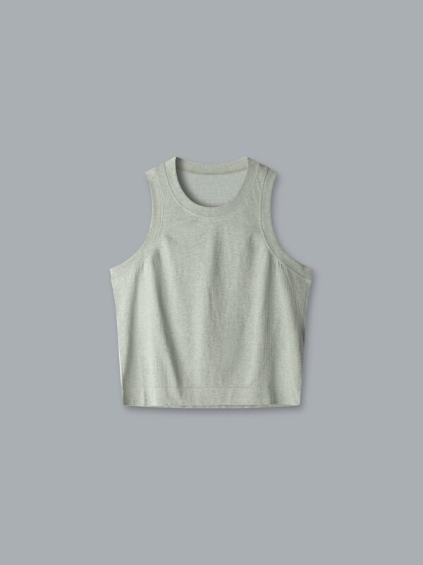 HERE TODAY MELANGE Cropped Tank Sage Marl
