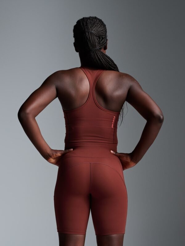 FEMME FATALE Longline Sports Bra Rust