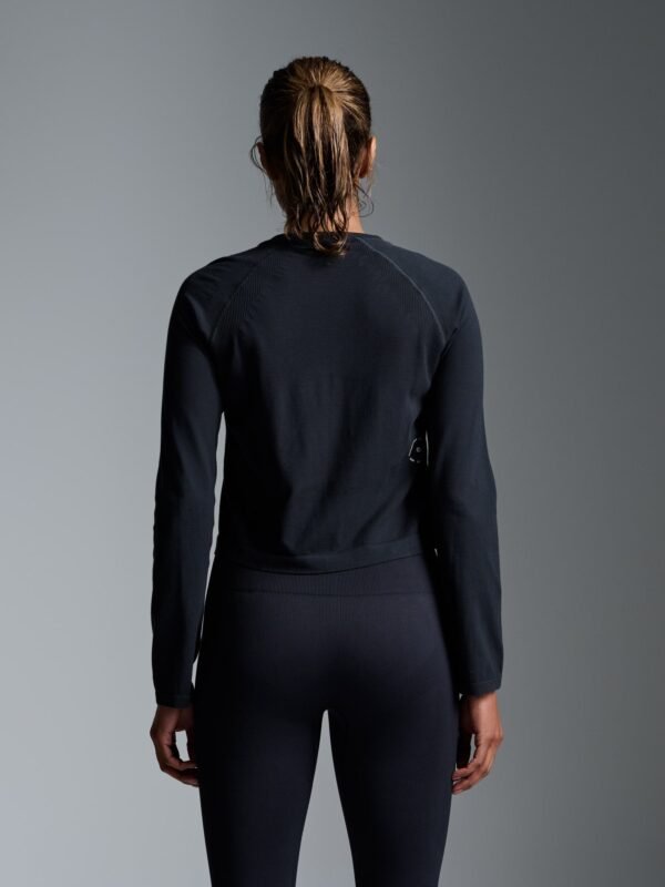 HERE TODAY Cropped Long Sleeve Tee Black