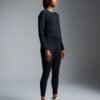 HERE TODAY Cropped Long Sleeve Tee Black
