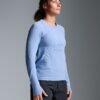HERE TODAY MELANGE Long Sleeve Tee Blue Marl
