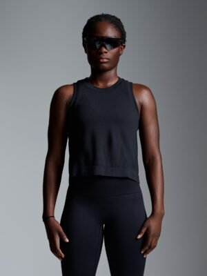 HERE TODAY Cropped Tank Black