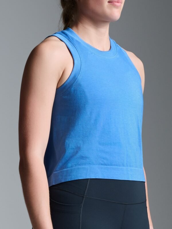 HERE TODAY Cropped Tank Blue