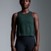 HERE TODAY Cropped Tank Dark Green
