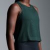 HERE TODAY Cropped Tank Dark Green