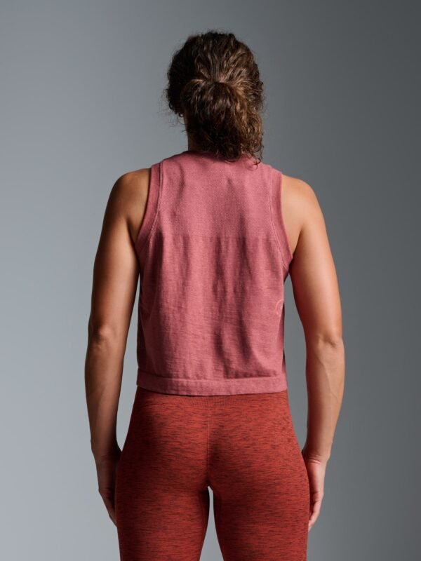 HERE TODAY MELANGE Cropped Tank Earth Marl