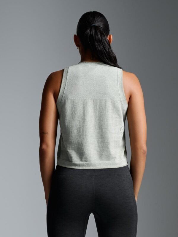HERE TODAY MELANGE Cropped Tank Sage Marl