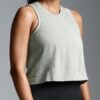 HERE TODAY MELANGE Cropped Tank Sage Marl