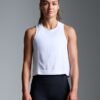 HERE TODAY Cropped Tank White