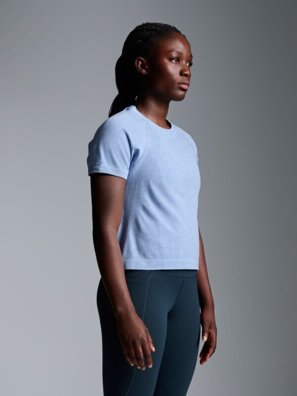 HERE TODAY MELANGE Cropped Tee Blue Marl