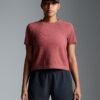 HERE TODAY MELANGE Cropped Tee Earth Marl
