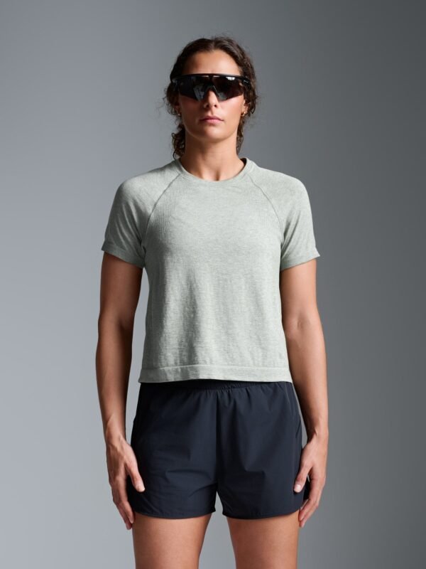 HERE TODAY MELANGE Cropped Tee Sage Marl
