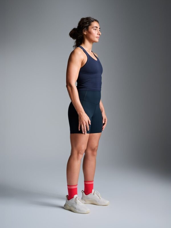 CROPPED MUSCLE TANK (RECYCLED) True Navy