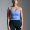 CROPPED MUSCLE TANK (RECYCLED) Vibrant Blue