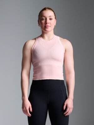 POWER CROP Tank Electric Peach