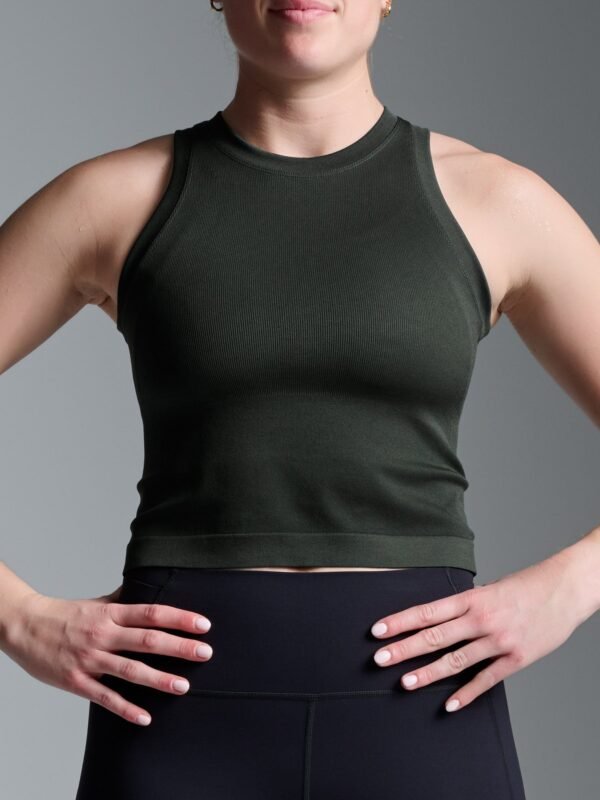 POWER CROP Tank Olive